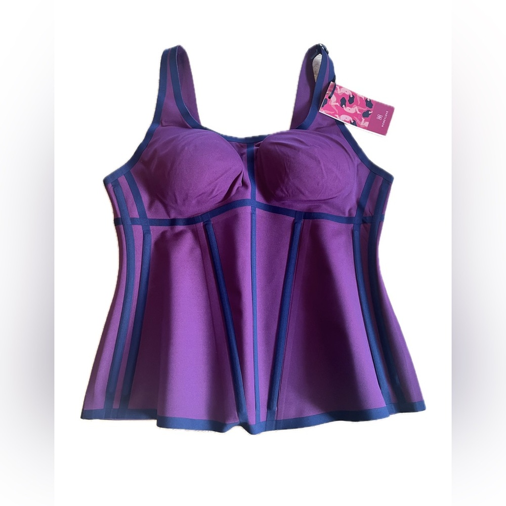 HoneyLove Boldness Tank Top XL Shapewear Slimming Compression Fig Purple NWT - Picture 1 of 10